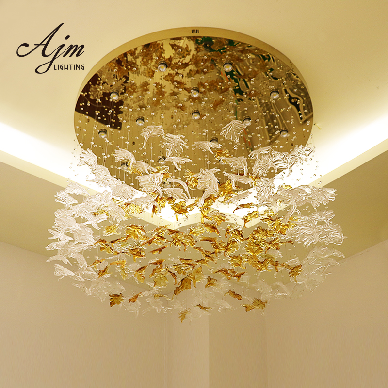 AJM освещение, китайский производитель, изготовленные на заказ большие люстры, светильники, высокий потолок, люстры для отелей на продажу