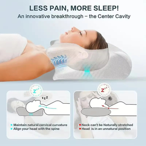 <b>Memory</b> Foam <b>Pillows</b> Butterfly Shaped Relaxing Cervical Slow Rebound Neck <b>Pillow</b> Pain Relief Sleeping Orthopedic <b>Pillow</b> Bedding - Product Image 3