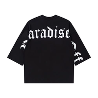 T-shirts à manches courtes surdimensionnés avec grand logo pour hommes, t-shirts en coton épais avec impression personnalisée