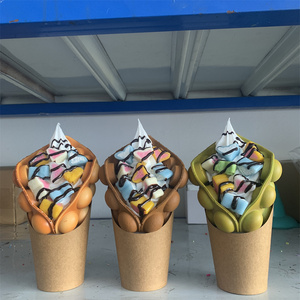 Modelo de Waffle Burbuja para Exhibición, Adorno para Camión de Comida Callejera, Helado Batido, Caramelo, Nutella, Salsa de Chocolate, Diseño de Dibujos Animados - Product Image 2
