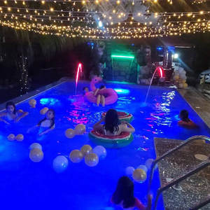 Magia piscina cascada con luz Led de cortina de agua con colorido raya <span class=keywords><strong>para</strong></span> la piscina y jardín decoración - Product Image 3