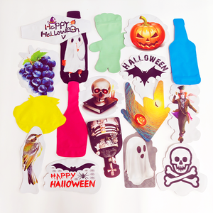 Confezione personalizzata di Halloween confezione di sacchetti di Mylar fustellata bustina di plastica per spezie con sacchetto di patatine <span class=keywords><strong>sottovuoto</strong></span> per alimenti a chiusura lampo irregolare - Product Image 4