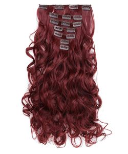 Extensions de cheveux humains chinois 100 % Remy OneDor en gros, bouclés crépus, rouge bordeaux, à clipser - Product Image 1