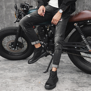 Botas de Invierno con Cuello Alto, Forro de Piel, Cuero Genuino, Estilo Casual - Product Image 6