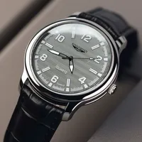 Montre de luxe pour homme à quartz, boîtier en alliage, épaisseur 10 mm, résistante à l'eau, bracelet en cuir, cadran analogique, montre tendance 2026 BB07