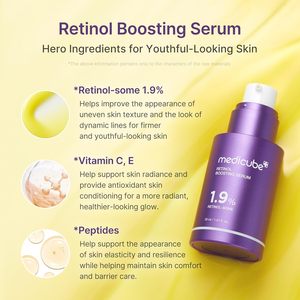 Sérum boostant au rétinol Medicube, soin repulpant avec rétinol, peptides et vitamines, affinant les pores, lissant et illuminant, soin coréen pour la peau - Product Image 4