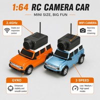 Voiture RC de qualité hobby avec caméra, mini voiture RC 1:64, voiture télécommandée 2,4 GHz, caméra WiFi HD, 2 couleurs, cadeau pour garçons et enfants