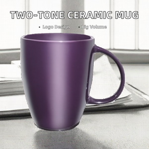 Vaso de Porcelana Moderno de Dos Tonos con Logotipo, Gran Capacidad, Apto para Lavavajillas y Microondas, Promoción de la Marca BD - Product Image 2