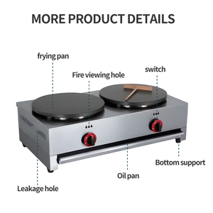 Macchina per Crepes a Gas in Acciaio Inox di Alta Qualità, Nuova 220V, Facile da Usare, con Piastra Rotante per Pancake e Crepes - Product Image 5