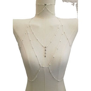 Mode plage corps bijoux Sexy poitrine Bikini ventre chaîne pour femmes croix poitrine taille chaînes femme corps costume fille - Product Image 6