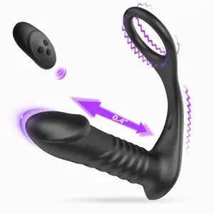 12 Speeds Thrusting Anal Vibrator Men Butt Plug Masturbation G Spot Vibrating Thrust Climax Feeling Adult Toy Anal Plug For Man