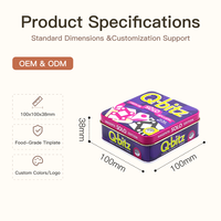 Boîtes cadeaux rectangulaires en fer blanc de qualité alimentaire, imprimées sur mesure avec pelliculage brillant et impression offset pour l'emballage