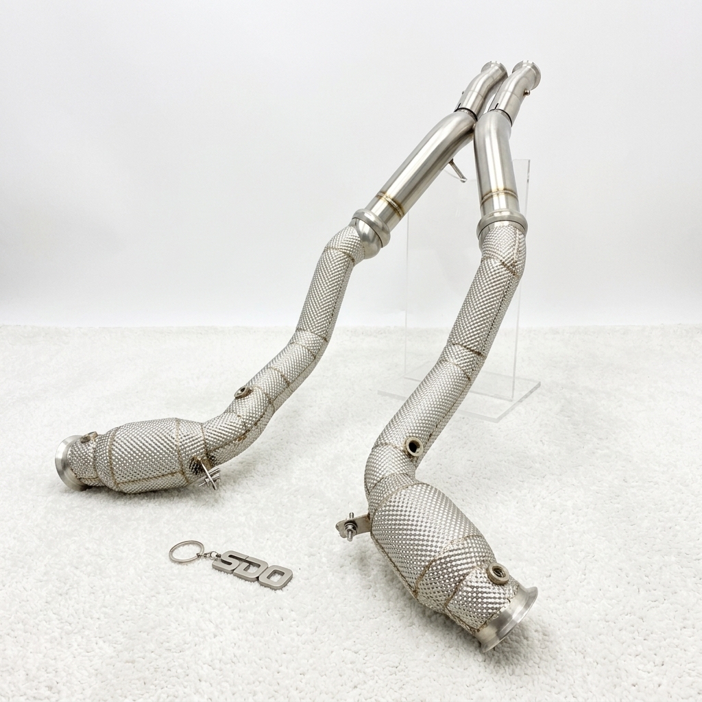 VantaFlow Racing Catted Downpipes for Mercedes Benz G63 AMG W463A W464 4.0T 2018-2026 Performance Exhaust with Integrated Heat Shield