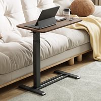 AJUNION Table d'appoint de salon chambre à coucher Table d'ordinateur portable poste de travail mobile ressort mécanique hauteur réglable bureau debout