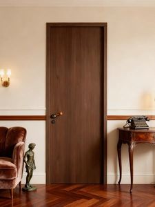 Puerta Interior de Madera Maciza con Chapa de Madera Natural, Personalizada de Fábrica, para Apartamentos, Casas, Villas y Hoteles - Product Image 3