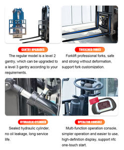 Empilhadeira elétrica do caminhão do alcance com altura de elevação de 6m para a cremalheira alta E Commerce Fulfillment Centers Empilhadeira elétrica do alcance - Product Image 2