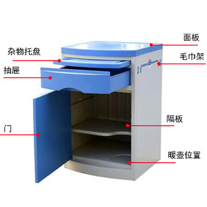 Gran cantidad de mesitas de noche/mesitas de noche médicas/gabinetes para camas de hospital de ABS de alta calidad y grosor superior disponibles. - Product Image 4