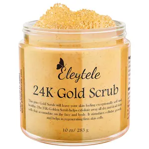 Venditore caldo bagno di alta qualità per esfoliante anti-età Anti rughe sbiancamento schiarente Scrub corpo oro 24k per la cura della pelle