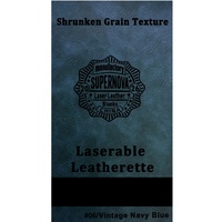 Feuilles de similicuir PU vintage bleu marine/noir texturées effet grain rétréci, gravables au laser, feuilles vierges de similicuir PU 0,8 mm gravées au laser