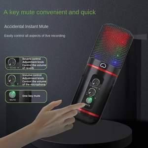 Microphone filaire à condensateur de bureau en métal USB dédié MC-200 C cardioïde pour smartphones, diffusion en direct, réduction du bruit - Product Image 4