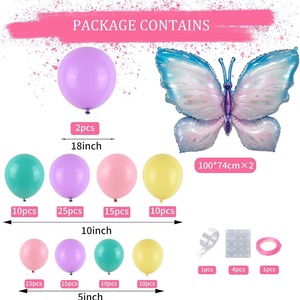 Kit d'<span class=keywords><strong>arche</strong></span> <span class=keywords><strong>de</strong></span> guirlande <span class=keywords><strong>de</strong></span> ballons papillon HLC, ballons violets et roses pour filles, mariage, thème papillon, décorations <span class=keywords><strong>de</strong></span> fête d'anniversaire - Product Image 3