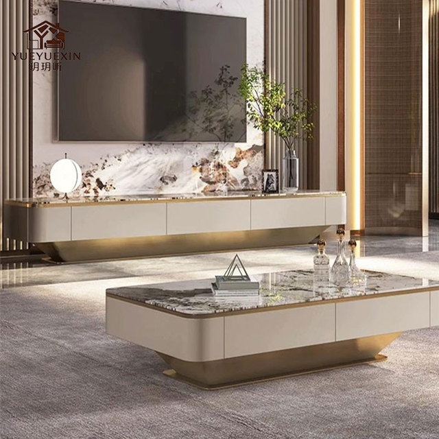 Minimalist Tv Rack Cabinet Design White Marble Modern Marble Top Tv Stand Furniture Tv Stand Furniture for Living Room Decor