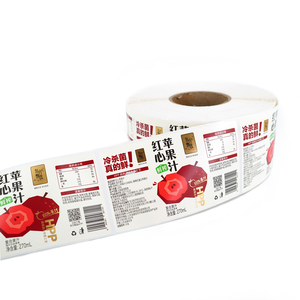 Etiquette de boisson auto-adhésive personnalisée rouleau de bouteille <span class=keywords><strong>feuille</strong></span> d'estampage et impression UV synthétique en vinyle pour usage alimentaire - Product Image 4