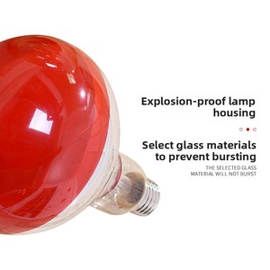 Bombilla de Lámpara de Calor Roja AIDLIN 220V 275W |   Vidrio a Prueba de Explosiones |   <span class=keywords><strong>Base</strong></span> de Doble Tornillo |   Calentamiento Rápido |   Garantía de 2 años |   para - Product Image 3