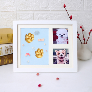 Cornice Fotografica in Legno Quadrata con Impronte di Zampe di Animali Domestici, Decorazione per la Casa alla Moda, Marca AZY - Product Image 2