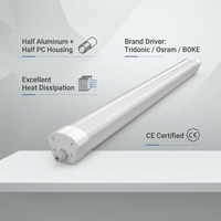 Éclairage LED Tri-Proof à économie d'énergie 150cm 5ft 60W Jusqu'à 140lm/W IP67 IK10 Connectable Tridonic Osram Driver pour entrepôt