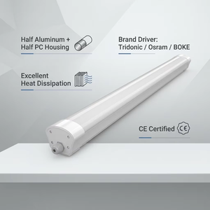 Luz LED Tri-Proof de Ahorro de Energía, 150cm 5ft 60W, Hasta 140lm/W, IP67 IK10, Conectable, con Controlador Tridonic Osram, Iluminación para Almacenes - Product Image 4