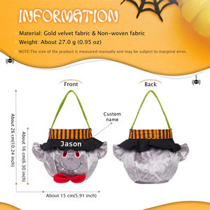 Nueva Decoración para Halloween, Bolsa <span class=keywords><strong>de</strong></span> Felpa Extra Grande y Suave con Diseño <span class=keywords><strong>de</strong></span> Fantasma, para Dulces, Regalos, Calabazas, Brujas y Otros Artículos - Product Image 4