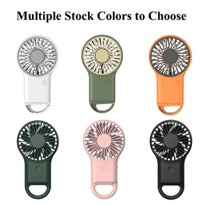 Nouveauté Logo personnalisé Cadeaux Vent frais Ventilateur à main de refroidissement par air Mini ventilateur de bureau portable USB rechargeable avec crochet - Product Image 2