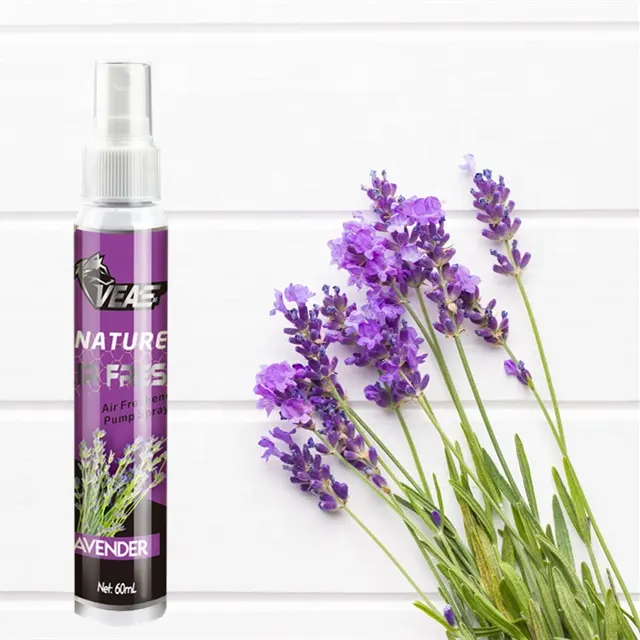 Spray natural do quarto da pureza, purificador de ar de lavanda, spray orgânico do odor do banheiro,