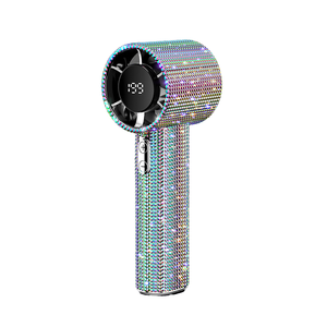 Ventilador de Mano Mini de Lujo con Diamantes, Recargable por USB, de Alta Velocidad, Refrigeración por Aire, Portátil para Auto, Exteriores, Hotel, RV - Product Image 2