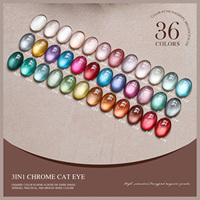 JTING Premiere 36 Couleurs Vernis Gel Chrome Effet Œil de Chat Monophase Sans Résidu Couche de Finition Effet Œil de Chat Sans TPO/HEMA Prix de Gros OEM