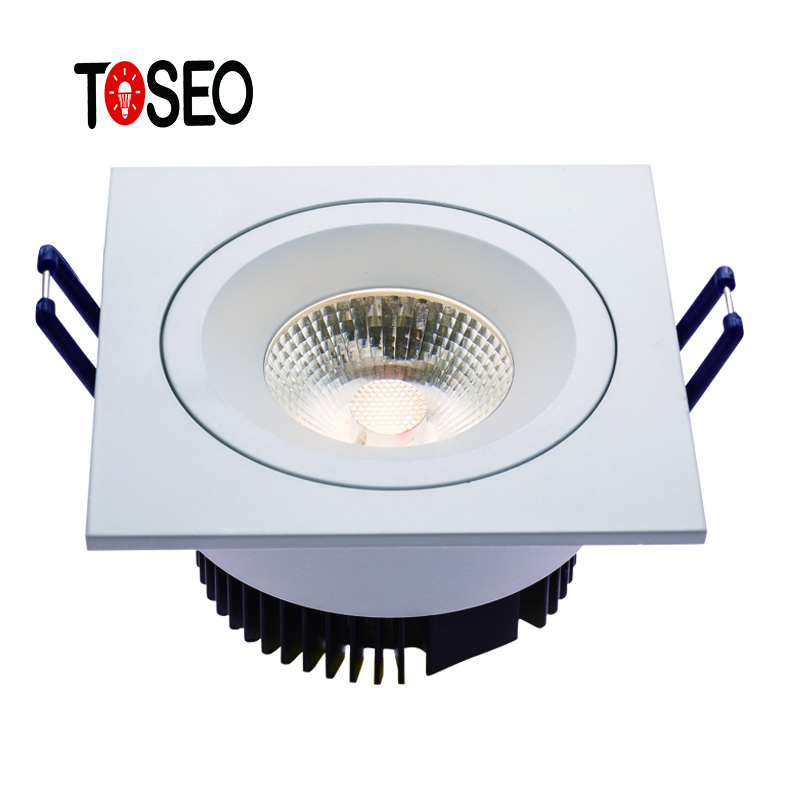 Square Adjustable Led Cob Downlight 10w Anti Glare LED Ceiling Spotlights