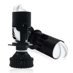 led headlight mini lens projector h4 120w High Power 12000lumens LED super bright focos led para y9s faro led h4 canbus