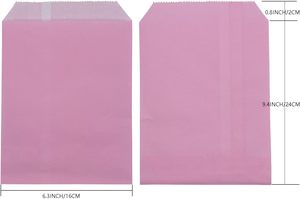 Sacs en papier sulfurisé jetables pour poulet frit, biscuits, pop-corn - Qualité alimentaire, recyclables, taille et logo personnalisables, rose - Product Image 3