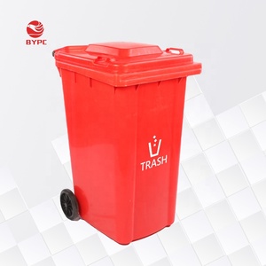 Street dustbin 120 liters wheelie plastic recycle garbage bin waste with wheel