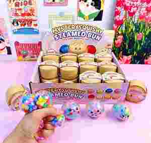 Wholesale Cute Mystery Steamed Bun Squishy Toy Colorful Gel <b>Bead</b> Filled Soft TPR Squeeze Fidget Toy Blind Box - Product Image 6