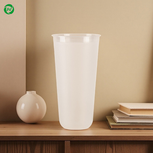 Kundenspezifisch Bedruckter Matter Durchscheinender Plastikbecher 500ml 700ml Frosted U-Form <span class=keywords><strong>CHABBY</strong></span> Becher 90mm PP Getränkeverpackung - Product Image 2