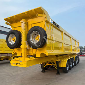 Semirremolque Volquete de Alta Calidad de 4, 5 y 6 <span class=keywords><strong>Ejes</strong></span>, 40 Metros Cúbicos, Tipo U, Semirremolque Volquete con Descarga Trasera - Product Image 2
