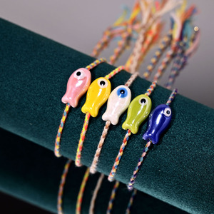Pulsera de Pescado Hecha a Mano, <span class=keywords><strong>Tobillera</strong></span> <span class=keywords><strong>Tejida</strong></span> Colorida, Estilo Hawaiano, Veraniego, Playero, Ajustable para Mujeres y Hombres - Product Image 5