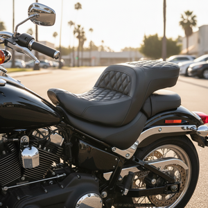 Custom World CW-<span class=keywords><strong>HD</strong></span>-FLS061 Nuevo Asiento Grande con Respaldo de Cuero PU, Juego Completo para <span class=keywords><strong>CVO</strong></span> 2023-2025 y Road Street Glide 2024-2025 - Product Image 2