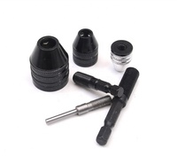 Mini mandrin de perçage sans clé à 3 mâchoires 1/4, 0,3-8 mm, auto-serrant, pneumatique/électrique, haute précision, embouts coniques Jacobs, outils de fixation