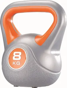 Body Exercise Equipment Double Color Plastic Kettlebell Wholesale