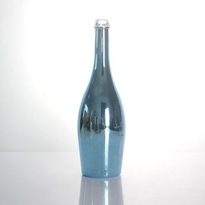 Botella de cristal de champán con etiqueta de estaño de metal, 750ml, oro pulido, galvanoplastia, <span class=keywords><strong>vodka</strong></span> gin - Product Image 5
