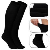 Chaussettes de compression jacquard respirantes et extensibles personnalisées pour le cyclisme, la randonnée, la course à pied, les sports et les voyages, pour femmes et hommes
