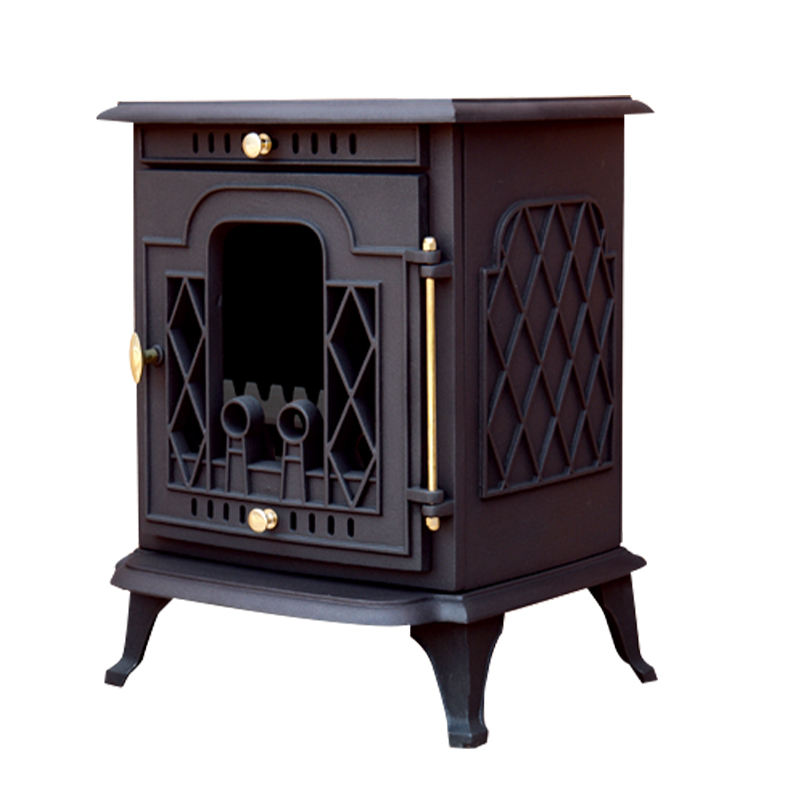 Portable Cast Iron Tiny Home Wood Burning Stove with Glass Door